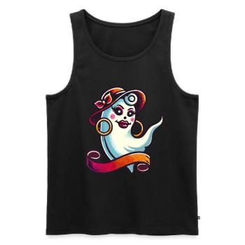Drôle Glamour Goule Flashy Halloween - Débardeur bio Premium Homme - noir - Devant - Michal (187cm)