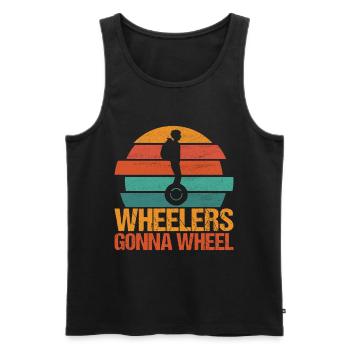 EUC Monowheel - Men's Premium Organic Tank Top - black - Front - Michal (187cm)