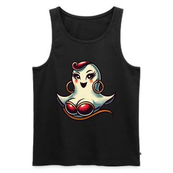 Drôle Glamour Goule Flashy Halloween - Débardeur bio Premium Homme - noir - Devant - Michal (187cm)