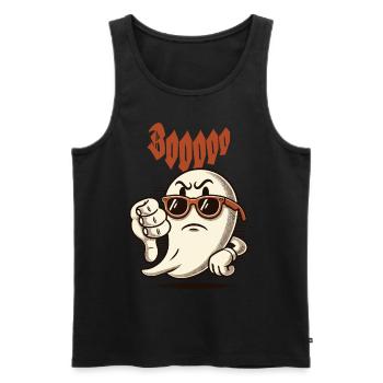Booing Ghost Funny Ghost Design - Men's Premium Organic Tank Top - black - Front - AI Model Male 178 light (178cm)