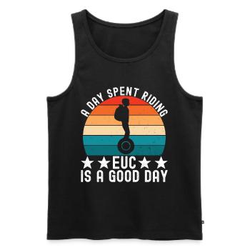 EUC Monowheel - Men's Premium Organic Tank Top - black - Front - Michal (187cm)