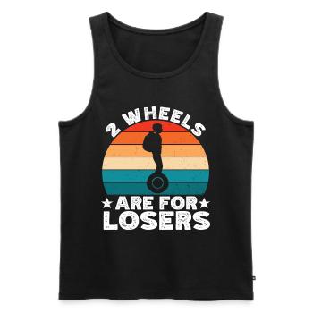 EUC Monowheel - Men's Premium Organic Tank Top - black - Front - Michal (187cm)