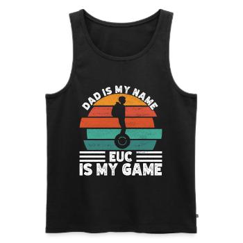 EUC Monowheel - Men's Premium Organic Tank Top - black - Front - Michal (187cm)
