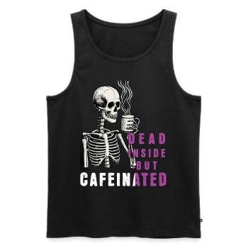 Funny Coffee Saying - Men's Premium Organic Tank Top - black - Front - AI Model Male 178 light (178cm)
