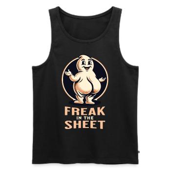 Freak dans la feuille drôle de conception fantôme - Débardeur bio Premium Homme - noir - Devant - Michal (187cm)