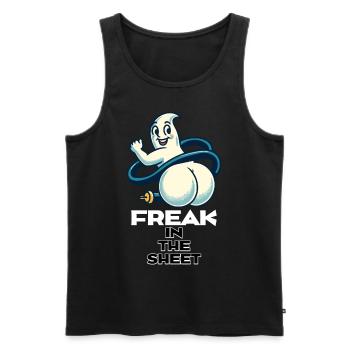 Freak sous la feuille drôle de conception fantôme - Débardeur bio Premium Homme - noir - Devant - Michal (187cm)