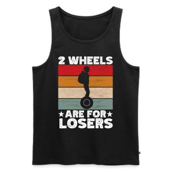 EUC Monowheel - Men's Premium Organic Tank Top - black - Front - Michal (187cm)