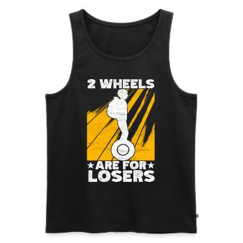 EUC Monowheel - Männer Premium Bio Tank Top - Schwarz - Vorne - Michal (187cm)