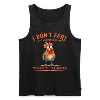 I don't fart, I just whisper in my pants - Men's Premium Organic Tank Top - black - Front - AI Model Male 178 light (178cm)