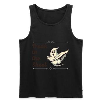 Freak dans la feuille drôle de conception fantôme - Débardeur bio Premium Homme - noir - Devant - Michal (187cm)