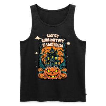 Theres Some Horrors In This House - Men's Premium Organic Tank Top - black - Front - AI Model Male 178 light (178cm)