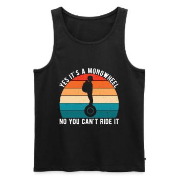 EUC Monowheel - Men's Premium Organic Tank Top - black - Front - Michal (187cm)