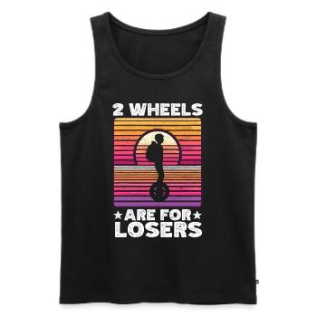EUC Monowheel - Männer Premium Bio Tank Top - Schwarz - Vorne - Michal (187cm)