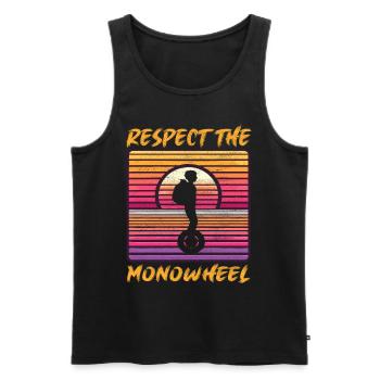 EUC Monowheel - Men's Premium Organic Tank Top - black - Front - Michal (187cm)
