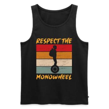 EUC Monowheel - Men's Premium Organic Tank Top - black - Front - Michal (187cm)