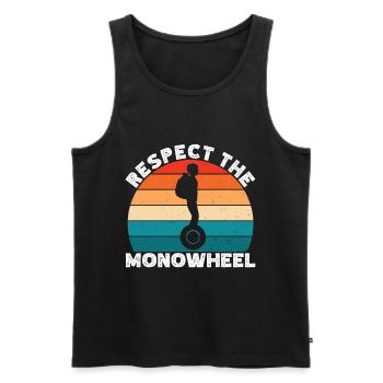 EUC Monowheel - Men's Premium Organic Tank Top - black - Front - Michal (187cm)