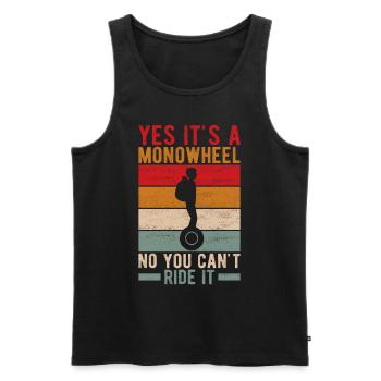 EUC Monowheel - Men's Premium Organic Tank Top - black - Front - Michal (187cm)