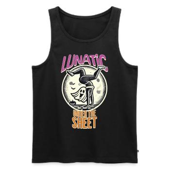 Lustiges Gespenster Design Last Minute Kostüm - Männer Premium Bio Tank Top - Schwarz - Vorne - AI Model Male 178 light (178cm)