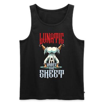 Funny Ghost Design Humorous Sarcastic - Men's Premium Organic Tank Top - black - Front - AI Model Male 178 light (178cm)