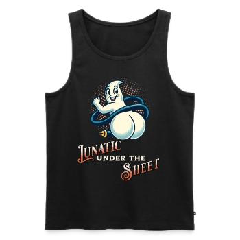 Ghost Shows Butt Funny Saying Design - Men's Premium Organic Tank Top - black - Front - Michal (187cm)