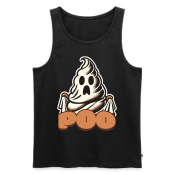 Lustiges Kackhaufen Gespenst Poo Anstatt Boo - Männer Premium Bio Tank Top - Schwarz - Vorne - Michal (187cm)
