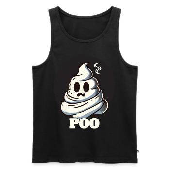 Drôle de caca tas fantôme caca au lieu de boo - Débardeur bio Premium Homme - noir - Devant - Michal (187cm)