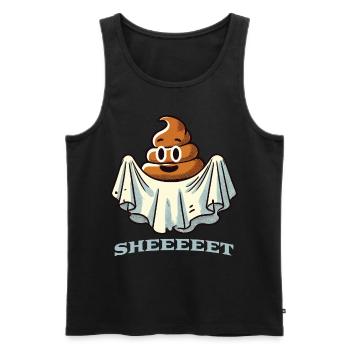 Lustiges Kackhaufen Gespenst Sheet Gespenst - Männer Premium Bio Tank Top - Schwarz - Vorne - Michal (187cm)