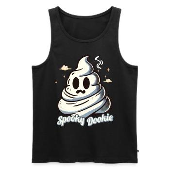 Drôle Effrayant Dookie Caca Pile Fantôme - Débardeur bio Premium Homme - noir - Devant - Michal (187cm)