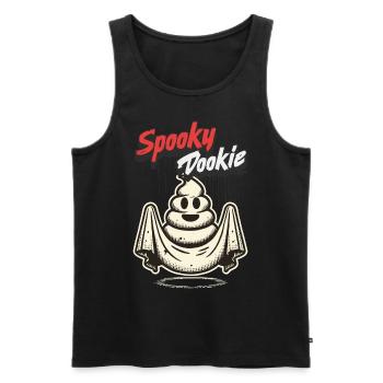 Drôle tas de caca fantôme effrayant dookie - Débardeur bio Premium Homme - noir - Devant - Michal (187cm)