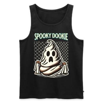 Lustiges Kackhaufen Gespenst spooky Dookie - Männer Premium Bio Tank Top - Schwarz - Vorne - Michal (187cm)