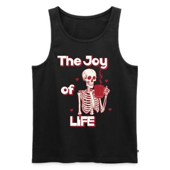 Coffee The Joy Of Life Funny Coffee Lover - Men's Premium Organic Tank Top - black - Front - AI Model Male 178 light (178cm)
