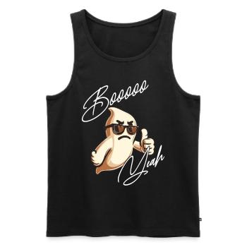 Boo yes Ghost Funny Saying Design - Men's Premium Organic Tank Top - black - Front - AI Model Male 178 light (178cm)