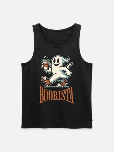 Funny Coffee Saying Spooky Ghosts - Men's Premium Organic Tank Top - black