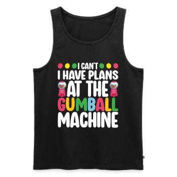Machine à chewing-gum Machine à chewing-gum - Débardeur bio Premium Homme - noir - Devant - AI Model Male 178 light (178cm)