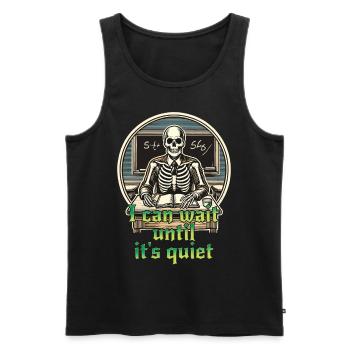 Drôle Enseignant Halloween Sarcasme Dire Design - Débardeur bio Premium Homme - noir - Devant - Michal (187cm)
