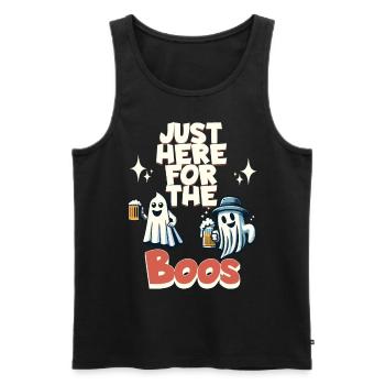 Halloween Ghost Party with Beer and Alcohol - Men's Premium Organic Tank Top - black - Front - Michal (187cm)