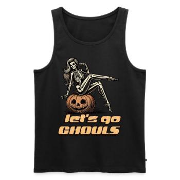 Lets Go Ghouls Drôle Halloween Fille - Débardeur bio Premium Homme - noir - Devant - AI Model Male 178 light (178cm)