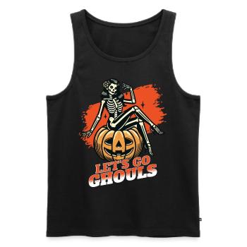 Lets Go Ghouls Drôle Halloween Fille - Débardeur bio Premium Homme - noir - Devant - AI Model Male 178 light (178cm)