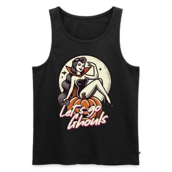 Let's Go Ghouls Funny Halloween Girl - Men's Premium Organic Tank Top - black - Front - Michal (187cm)