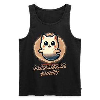 Drôle Tenue d’Halloween Purranormal Cattivity - Débardeur bio Premium Homme - noir - Devant - AI Model Male 178 light (178cm)