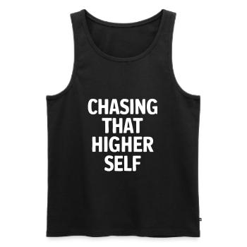 Chasing that higher self - Men's Premium Organic Tank Top - black - Front - AI Model Male 178 light (178cm)