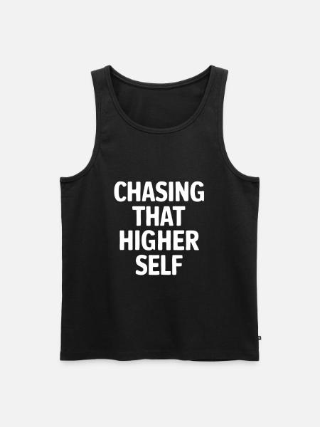 Chasing that higher self - Men's Premium Organic Tank Top - black
