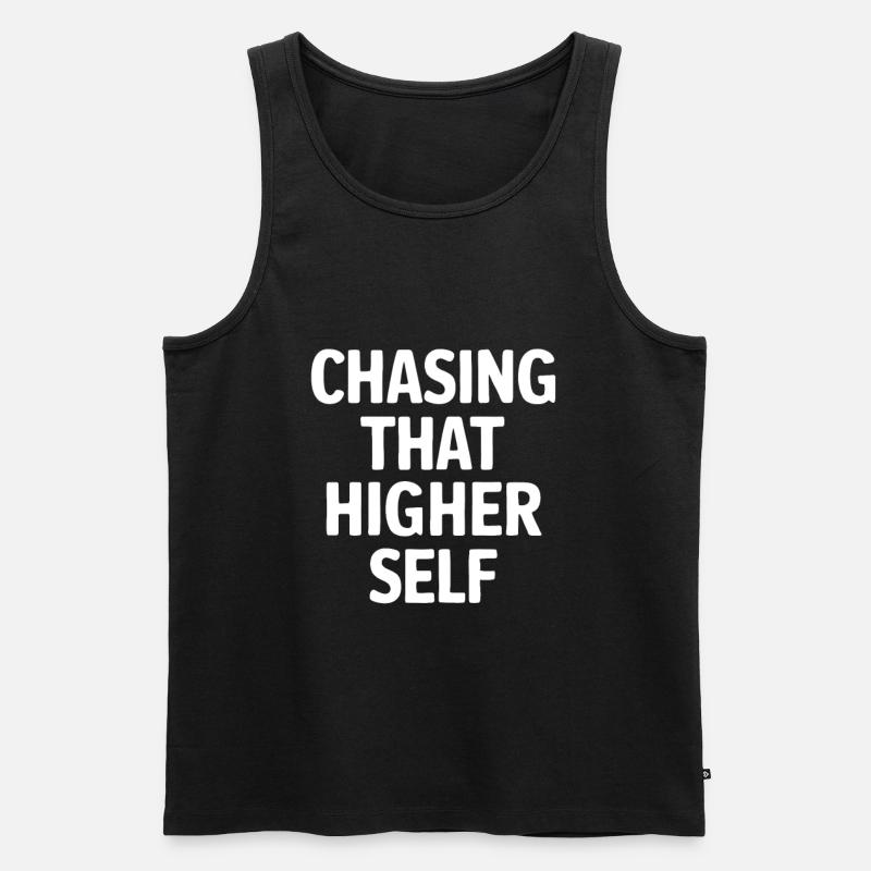 Chasing that higher self - Men's Premium Organic Tank Top - black