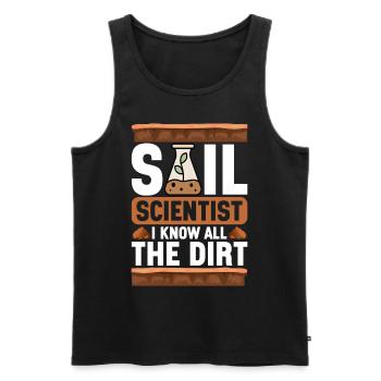 Bodenwissenschaftler Science du sol - Débardeur bio Premium Homme - noir - Devant - Michal (187cm)