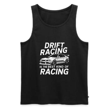 Drift-Rennen sind die beste Art von Rennen - Männer Premium Bio Tank Top - Schwarz - Vorne - AI Model Male 178 light (178cm)