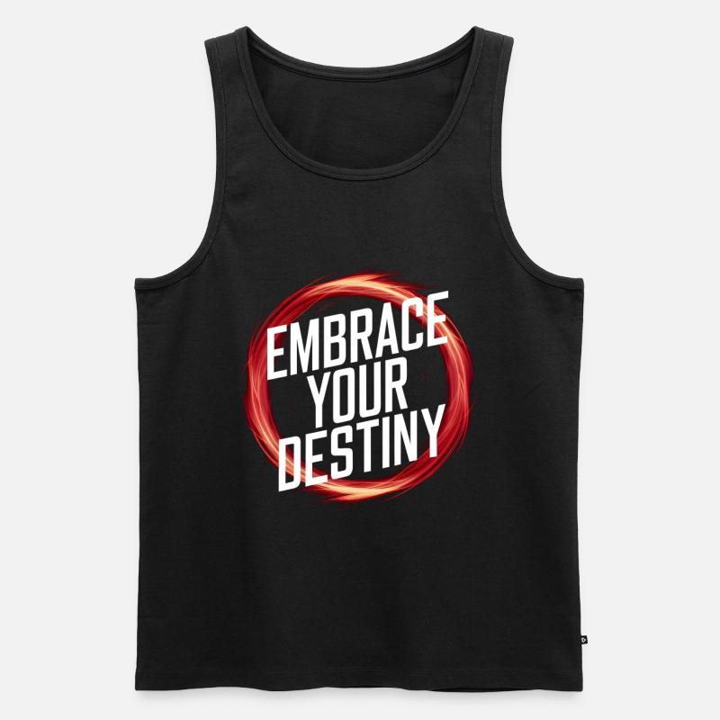 Umarme dein Schicksal - Männer Premium Bio Tank Top - Schwarz