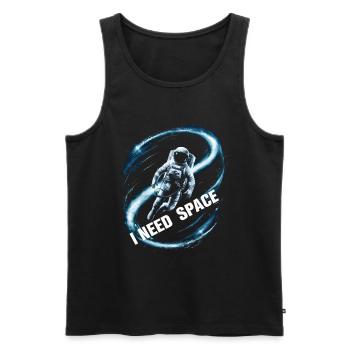 Ich brauche einen Weltraum-Raumfahrer-Astronauten - Männer Premium Bio Tank Top - Schwarz - Vorne - Michal (187cm)