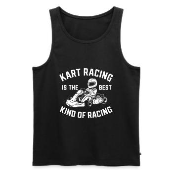 Kart-Rennen sind die beste Art von Rennen - Männer Premium Bio Tank Top - Schwarz - Vorne - AI Model Male 178 light (178cm)