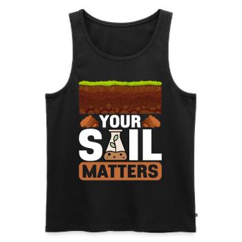Bodenwissenschaftler Soil Science - Men's Premium Organic Tank Top - black - Front - AI Model Male 178 light (178cm)