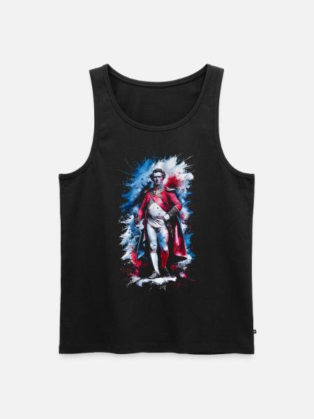 Napoleon bonaparte portrait - Men's Premium Organic Tank Top - black